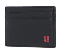 HUGO Kartenetui aus Nappaleder mit Stack-Logo - Style Tibby_S card case, 50516967 Schwarz ONESI