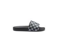 HUGO In Italien gefertigte Slides mit Stack-Logo am Riemen - Style Timein_slid_chkmn, 50557692 Schwarz gemustert 39