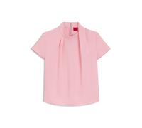 HUGO Top aus Krepp mit drapiertem Stehkragen - Style Cimene, 50544793 Hellrosa 34