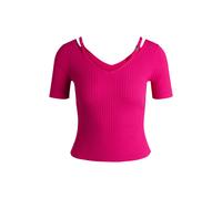 HUGO Top aus Rippstrick mit Cut-out-Details - Style Shata, 50538223 Pink L