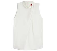 HUGO Top aus Satin mit Stehkragen und Drapierung - Style Chelina-1, 50566904 Weiß 42