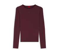HUGO Top aus Stretch-Jersey mit Stack-Logo-Print - Style Dasiia, 50545208 Bordeaux L