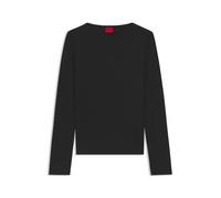 HUGO Slim Fit Langarmshirt aus Stretch Jersey Modell 'DASIIA' in Black, Größe S