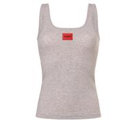 Trägertop HUGO "VEST RED LABEL" Gr. M (38), grau (medium grey) Damen Tops HUGO mit Markenlabel (99032258-M)