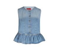 HUGO Ärmellose Regular-Fit Bluse aus Denim mit Schößchen - Style Gimma, 50563534 Blau L