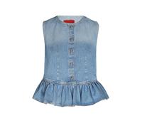 HUGO Ärmellose Regular-Fit Bluse aus Denim mit Schößchen - Style Gimma, 50563534 Blau XL