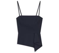 HUGO Regular Fit Blusentop mit Spaghettiträgern Modell 'CALITA' in Marine, Größe 44