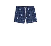 HUGO Logo-Druck-Badeshorts mit Tunnelzug - Style TORTUGA, 50535412 Blau L