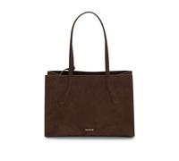 HUGO Tote Bag aus Kunstleder im Material-Mix mit Metall-Logo - Style Cymbeline S_SM Tote, 50573282 Dunkelbraun ONESI