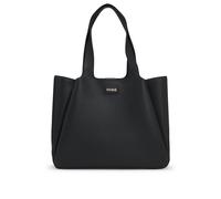 HUGO Tote Bag aus Kunstleder mit Logo-Aufnäher - Style Orin_Tote, 50557827 Schwarz ONESI