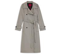 HUGO Trenchcoat mit Gürtel und Hahnentritt-Muster - Style Mesilla, 50558428 Gemustert 36