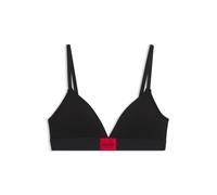 HUGO Triangel-BH aus Stretch-Baumwolle mit rotem Logo - Style TRIANGLE RED LABEL, 50469647 Schwarz XL