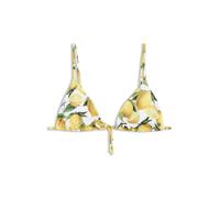 HUGO Triangel-Bikinitop mit Stack-Logo-Anhänger - Style FANCY_triangle, 50561313 Gelb gemustert XS