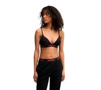 Triangel-BH HUGO UNDERWEAR "TRIANGLE SPORTY LOGO", Damen, Gr. L, N-Gr, schwarz (schwarz 001), Jersey, Obermaterial: 93% Baumwolle, 7% Elasthan, Basic, BHs Triangel-BH, elastisch (33809368-L) schwarz 0