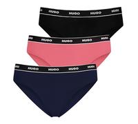 Slip HUGO UNDERWEAR "TRIPLET BRIEF STRIPE", Damen, Gr. L, bunt (open miscellaneous 960), Jersey, Obermaterial: 95% Baumwolle, 5% Elasthan, Unterhosen Slip, elastischer Bund mit Logo (67993106-L)