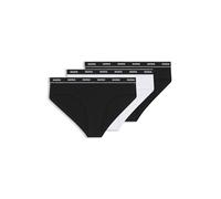 Hugo Slip Triplet Brief Stripe, 3er Pack, Stretch-Baumwolle, Logo-Bund, Schwarz/Weiß, S