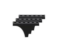 HUGO Dreier-Pack Strings aus Stretch-Baumwolle mit Logos - Style TRIPLET THONG STRIPE, 50469681 Schwarz L