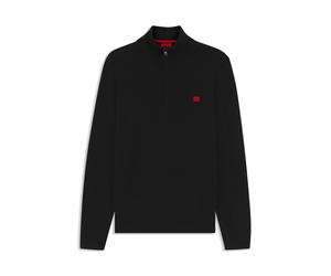 HUGO Troyer aus Baumwolle mit rotem Logo-Label - Style San Quintus-C, 50474164 Schwarz XXL