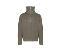 HUGO Regular Fit Troyer aus reiner Baumwolle Modell 'SRIGG' in Taupe, Größe M