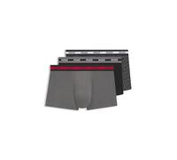 HUGO Dreier-Pack eng anliegende Boxershorts aus Stretch-Baumwolle mit Logo am Bund - Style TRUNK TR PLANET DES, 50545668 Schwarz / Grau L
