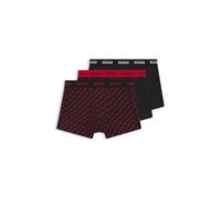 Trunk HUGO UNDERWEAR "TRUNK TRIPLET DESIGN", Herren, Gr. M (50), 3 Stk., open grau 065, Jersey, Obermaterial: 95% Baumwolle, 5% Elasthan, eng, Unterhosen, mit Logobund (68328867-M) open grau 065