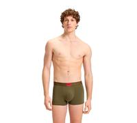 HUGO Dreier-Pack eng anliegende Boxershorts aus Stretch-Baumwolle mit kurzem Bein und Logo am Bund - Style TRUNK TRIPLET GALAXY, 50532797 Beige / Grün / Schwarz L