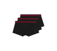 HUGO Dreierpack Boxershorts aus Stretch-Baumwolle mit Logo-Bund - Style TRUNK TRIPLET PLANET, 50492375 Schwarz XS