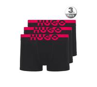 Boxershorts HUGO UNDERWEAR "TRUNK TR. SPLIT LOGO", Herren, Gr. XL, schwarz (schwarz 001), Jersey, Obermaterial: 67% Modal, 28% Baumwolle, 5% Elasthan, Unterhosen, enganliegend, kurzes Bein (21325553-X