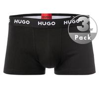 HUGO Herren Trunk Triplet Pack Boxershorts, New - Black1, XL EU