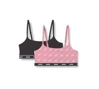 Bralette HUGO UNDERWEAR "TWIN BRALETTE DESIGN", Damen, Gr. XL, N-Gr, rosa (open pink 698), Jersey, Obermaterial: 95% Baumwolle, 5% Elasthan, BHs, ohne Verschluss, ohne Polsterung (59591768-XL) open pi
