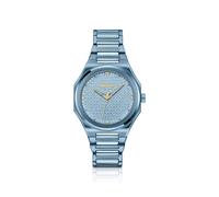 HUGO Uhr aus blauem Edelstahl mit Logo-Struktur auf dem Zifferblatt - Style #GRAIL FOR HER, 58244964 Hellblau ONESI