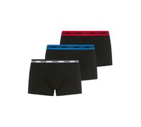 Boxershorts HUGO "Boxershort TRUNK TRIPLET PLANET 3er Pack", Herren, Gr. XXL, schwarz (schwarz, rot, blau), Obermaterial: 95% Baumwolle CO. 5% Elasthan EL., Unterhosen (78761223-XXL) schwarz, rot, bla