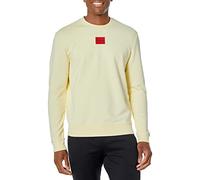 HUGO Unisex Regular Fit Square Logo Jersey Sweatshirt, Pastellgelb, XX-Large