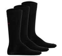 HUGO Unisex Socken, 3er Pack - RS Uni, Kurzsocken, Logo, einfarbig 35-38 Schwarz