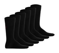 HUGO Unisex Socken, 6er Pack - RS Uni, Kurzsocken, Logo, einfarbig 43-46 Schwarz