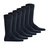 HUGO Unisex Socken, 6er Pack - RS Uni, Kurzsocken, Logo, einfarbig Dunkelblau 43-46