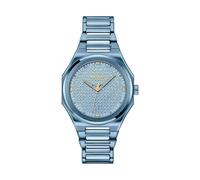 HUGO Uhr mit DREI-Zeiger-Quarzwerk für Damen Kollektion #Grail for HER mit Blaues Edelstahlarmband - 1540176