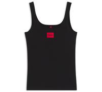 HUGO Unterhemd aus Stretch-Baumwolle mit rotem Logo - Style VEST RED LABEL, 50469665 Schwarz XL