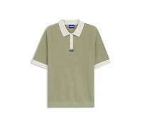 HUGO Waffelstrick-Poloshirt aus Baumwolle mit Kontrast-Details - Style Siablo, 50564218 Beige L