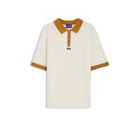 HUGO Waffelstrick-Poloshirt aus Baumwolle mit Kontrast-Details - Style Siablo, 50564218 Natur L