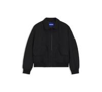HUGO Wasserabweisende Bomberjacke mit Reißverschlusstasche am Ärmel - Style Fami-1_B, 50556850 Schwarz XL