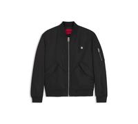 HUGO Wasserabweisende Bomberjacke mit Stack-Logo - Style Badam2611, 50552650 Schwarz L