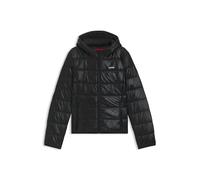 HUGO Wasserabweisende Steppjacke mit Kapuze und aufgedrucktem Logo - Style Famara-1, 50473676 Schwarz S