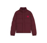 HUGO Wasserabweisende Steppjacke mit Logo-Patch - Style Balto2541, 50547887 Dunkelrot XS