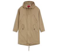 HUGO Wasserabweisender Parka aus Stretch-Baumwoll-Satin - Style Miko2631, 50562748 Beige XL