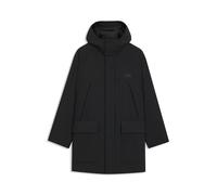 HUGO Wasserabweisender Steppmantel mit Kapuze und Split-Logo - Style Mandev2541, 50549663 Schwarz S