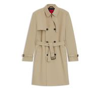 HUGO Herren Maluks2511 Wasserabweisender Trenchcoat mit Gürtel Beige 52