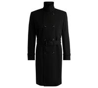 HUGO Wasserabweisender Trenchcoat mit Gürtel - Style Maluks2511, 50535072 Schwarz 50