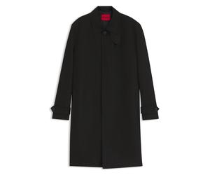 HUGO Wasserabweisender Twill-Mantel aus Baumwoll-Mix - Style Maver2631, 50560947 Schwarz L