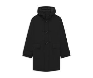 HUGO Wasserabweisender, wattierter Dufflecoat aus tiefschwarzem Gewebe - Style Mever2541, 50546225 Schwarz M